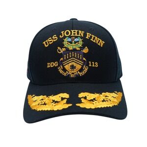 The Corps‎ Baseball Cap Mens OSFM Navy Blue Scrambled Eggs USS John Finn DDG-113